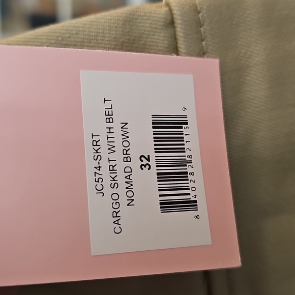 NWT juicy COURTURE Beige Knee-Length Skirt with Belt - Picture 2 of 4